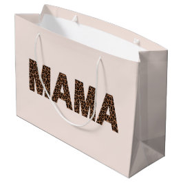 'Mamma' Leopard Design Mjuk Rosa Beige Födelsedag
