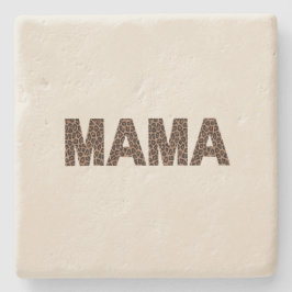 'Mamma' Leopard Design Mjuk Stenlinned Födelsedag Stenunderlägg