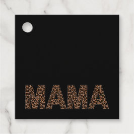 'Mamma' Leopard-design Trendig födelsedagspresent Gåvor Etiketter