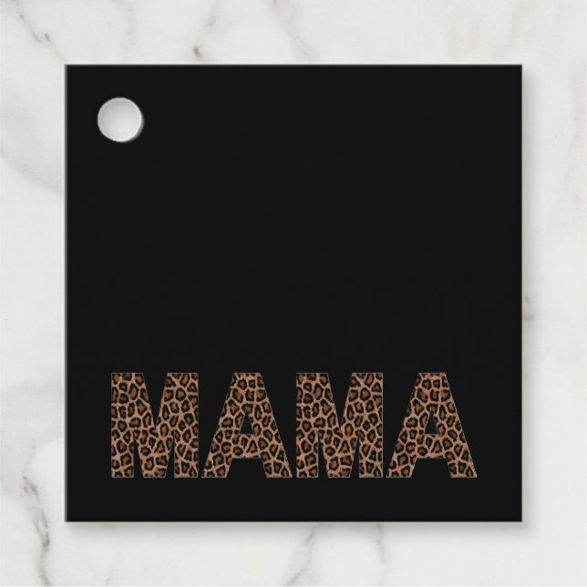 'Mamma' Leopard-design Trendig födelsedagspresent Gåvor Etiketter (Framsida)