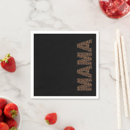 'Mamma' Leopard-design Trendig födelsedagspresent Pappersservett
