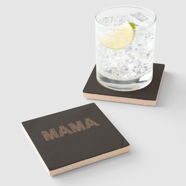 'Mamma' Leopard-design Trendig födelsedagspresent Stenunderlägg (Sidan)
