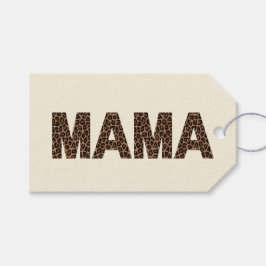 'Mamma' Leopard Design Trendig Varivitt Födelsedag Presentetikett