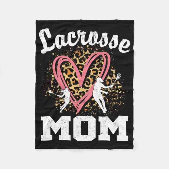 Mamma Leopard Heart Matching Mors dag Fleecefilt (Framsidan)