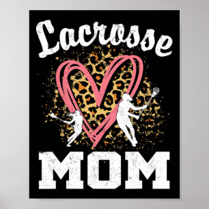 Mamma Leopard Heart Matching Mors dag Poster
