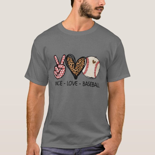 Mamma Leopard  i den fina freden Kärlek T Shirt (Framsida)