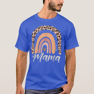 Mamma Leopard Print Rainbow Family Funny Mammor Da T Shirt