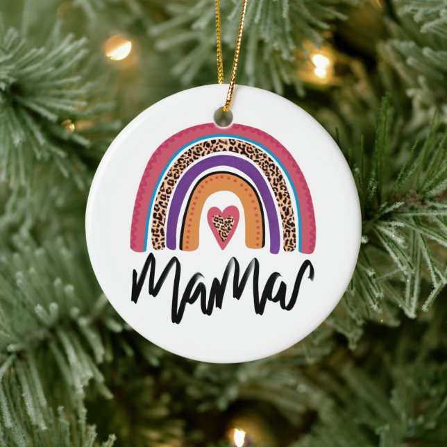 Mamma Leopard Rainbow Julgransprydnad Keramik (Träd)
