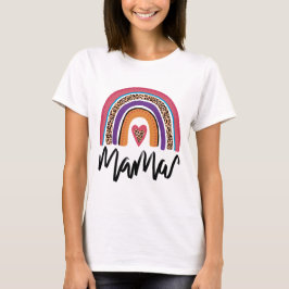 Mamma Leopard Rainbow T Shirt