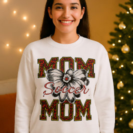 Mamma Leopard Skriv ut T-Shirt med fack och Blommi