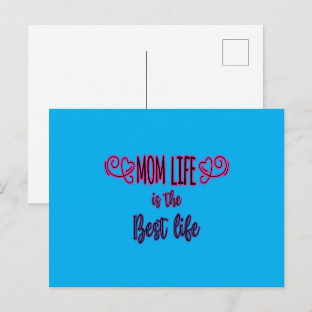 Mamma Life är det bästa livet Vykort (Fram/baksida)