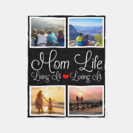 Mamma Life | Att leva där | Lovit Black Photo Fleecefilt