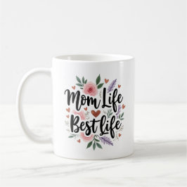 Mamma Life Best Life Blommigt Kaffemugg