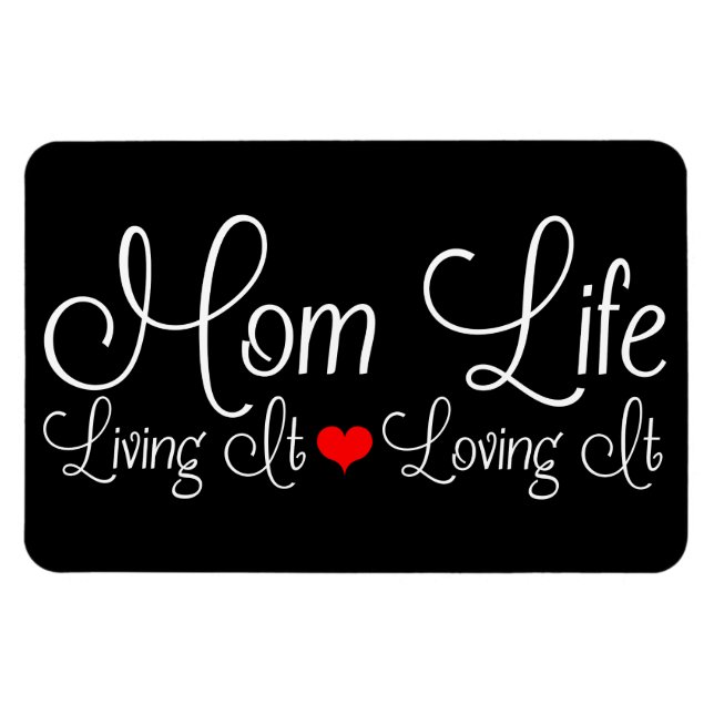 Mamma Life Black Magnet (Horisontell)