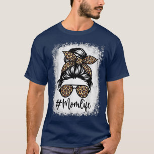 Mamma Life Bleached Shirt Mamma Life Leopard Messy T