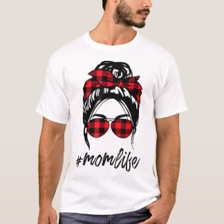 Mamma Life Messy Bun Hair Leopard Play Momlife Mot T Shirt