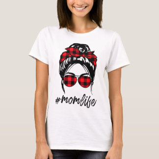 Mamma Life Messy Bun Hair Leopard Play Momlife Mot T Shirt