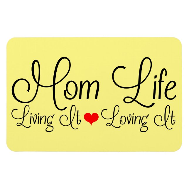 Mamma Life Mors dag Gult Magnet (Horisontell)