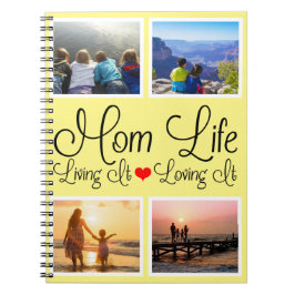 Mamma Life Mors dag Gult Photo Anteckningsbok