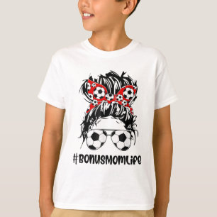 Mamma Life Ocer Bonus Mamma Mors dag Messy Bun Wo T Shirt