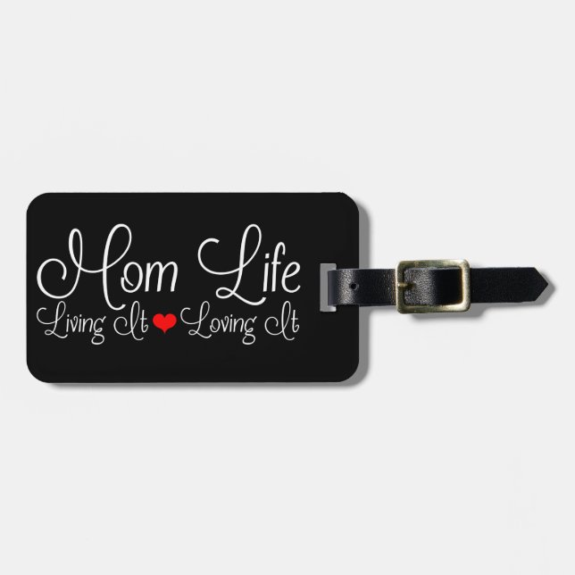 Mamma Life Personlig Black Bagagebricka (Horisontell Framsida)