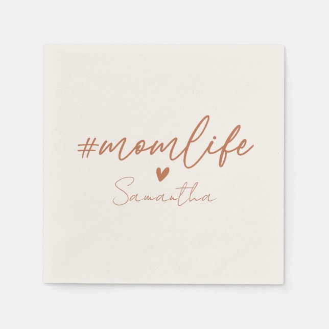 Mamma Life - Rustic Charm Design Pappersservett (Framsidan)