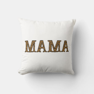 Mamma Life Shirt Leopard Cheetah Print, Funny Mor Kudde