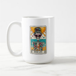 Mamma Life Skeleton Tarot Card-kaffe Mugg