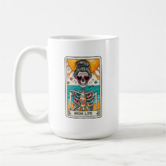 Mamma Life Skeleton Tarot Card-kaffe Mugg