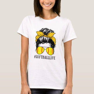 Mamma Life Softball Baseball Mamma Mors dag T Shirt