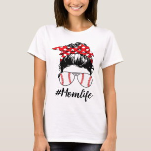 Mamma Life Softball Baseball Momlife Mors dag T Shirt