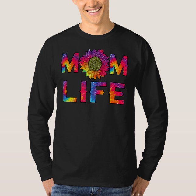 Mamma Life Solros Tie Dye Hippie Mamma Mor D T Shirt (Framsida)