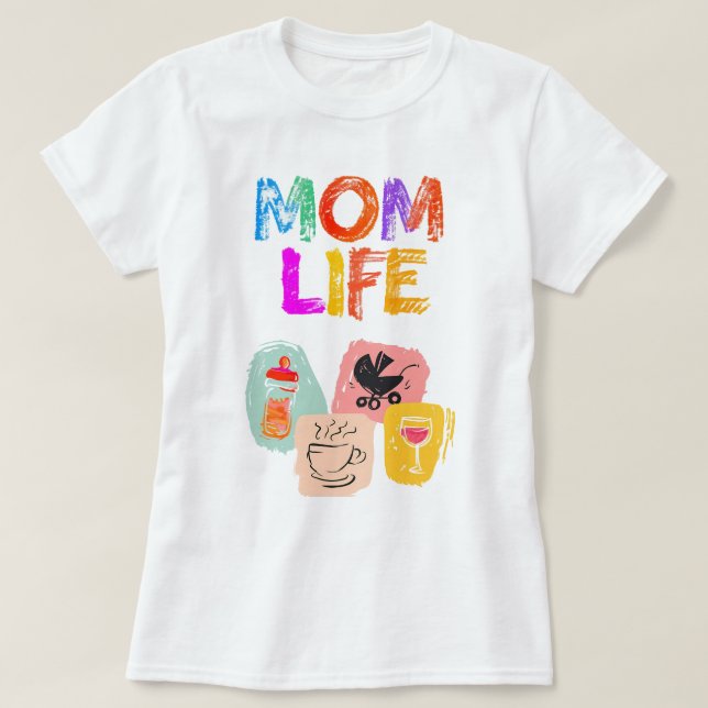 MAMMA Life T-Shirt - Glatt Moderskap utformning (Design framsida)