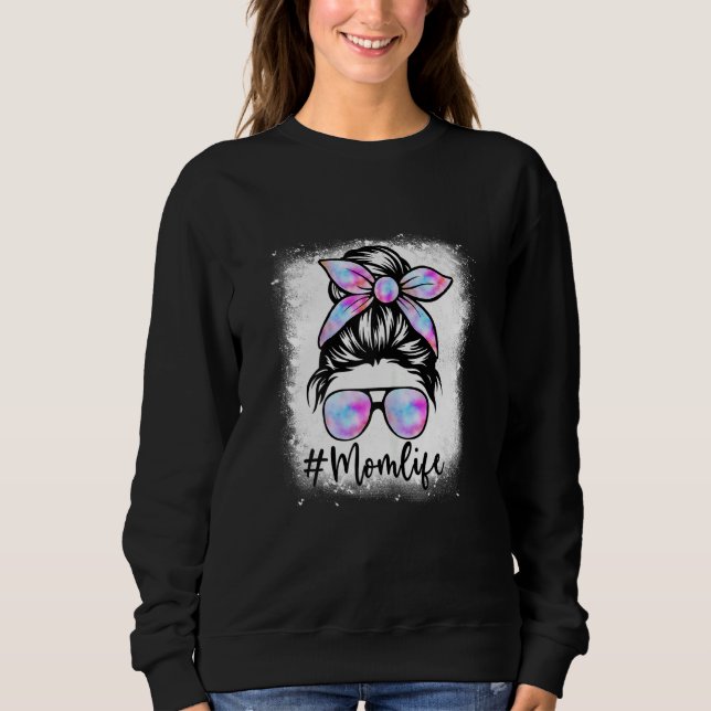 Mamma Life Tie Dye Mönster Mammor D T Shirt (Framsida)