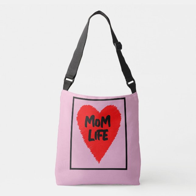 MAMMA LIFE TOTE ROSA PURS AXELVÄSKA (Framsida)