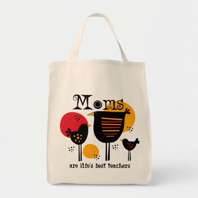 Mamma Life's Best Teacher Tote Bag Tygkasse (Framsidan)