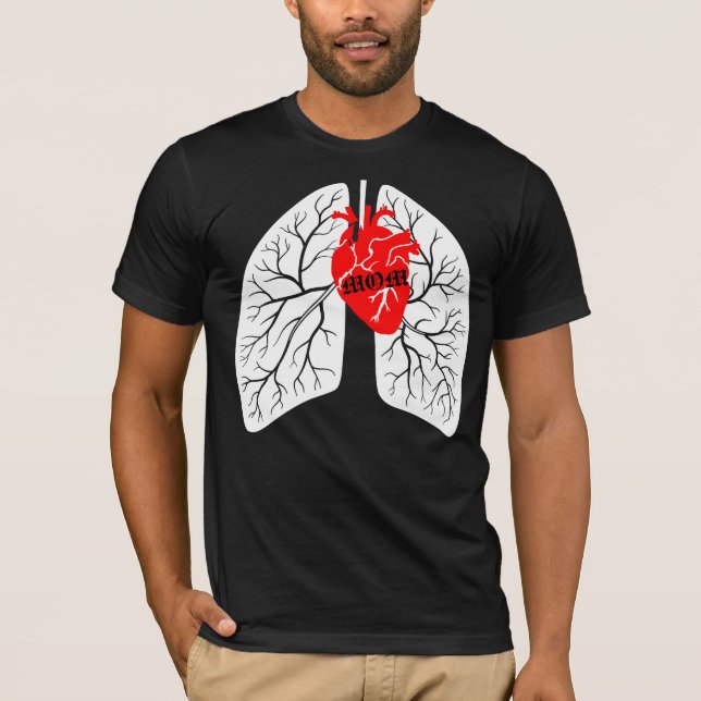 Mamma ligger i hjärtat - Mors dag hjärtligt lyft T Shirt (Framsida)