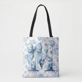 Mamma Light Blue Chinoiseries Large Shoulder Tote Tygkasse