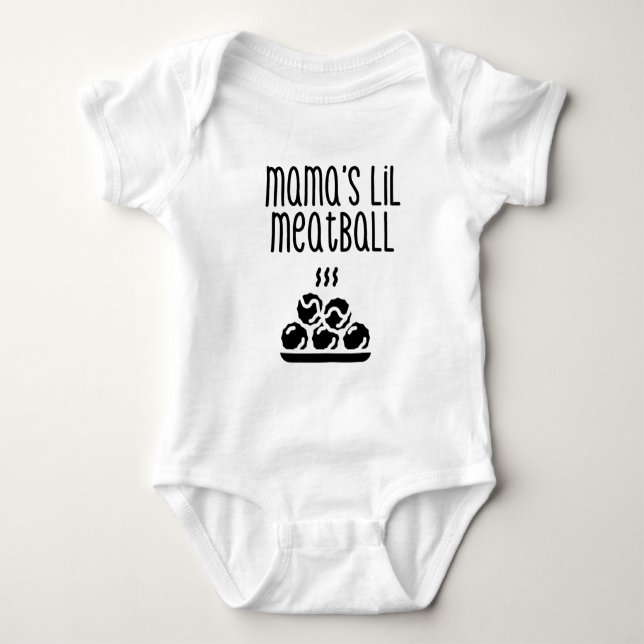 Mamma Lil Meatball Baby shirt och Bodydrät T Shirt (Framsida)