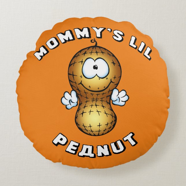 Mamma Lil Peanut Rund Kudde (Framsidan)