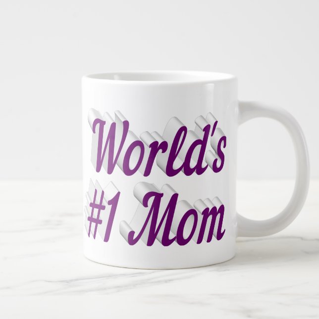 Mamma lila, halv text jumbo mugg (Höger)