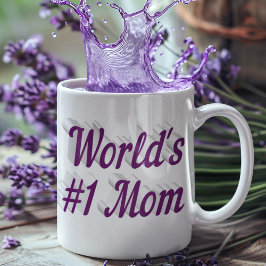 Mamma lila halv textekaffin mugg