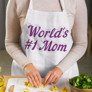 Mamma Lila Mors dag Långt Förkläde