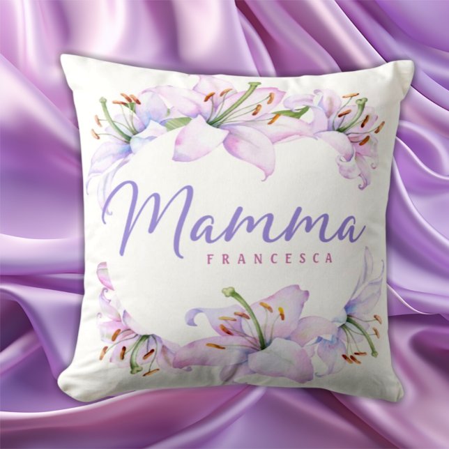 Mamma Lilies - Personlig Mor-gåva Kudde (Skapare uppladdad)