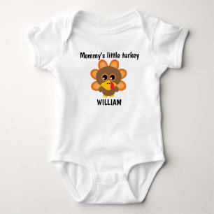 Mamma lilla kalkon med en namn-bodydräkt t shirt