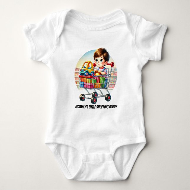 Mamma lilla shoppingorgan anpassade t shirt (Framsida)