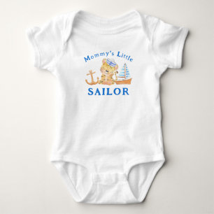 Mamma lilla sjöman vid havets baby tiger t shirt