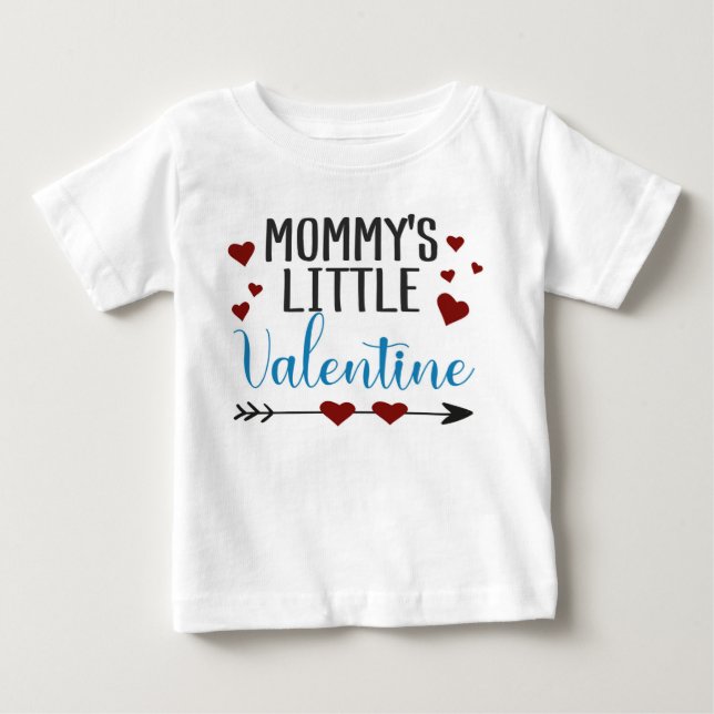 "Mamma lilla Valentine" med hjärtan och pil T Shirt (Framsida)