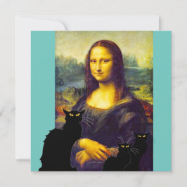 Mamma Lisa och Les Chattas Noir Inbjudningar