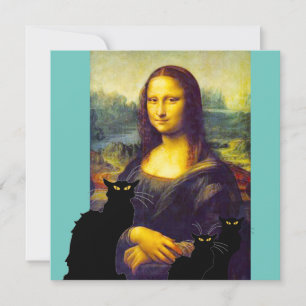 Mamma Lisa och Les Chattas Noir Inbjudningar